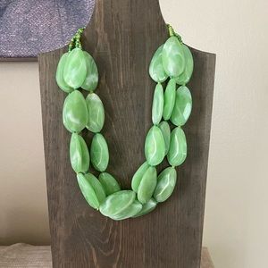 Mint green statement necklace